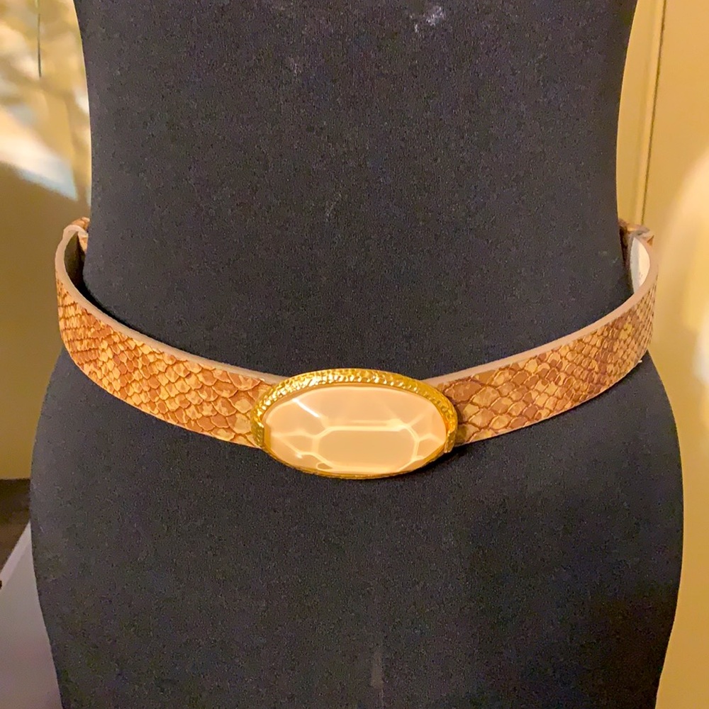 Chico’s Faux Snake Print Belt M/L - Picture 2 of 14